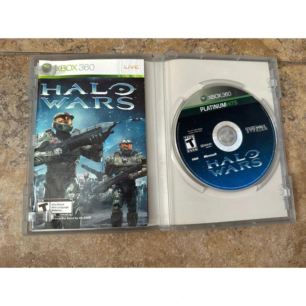 Halo Wars Microsoft Xbox 360 2009 Complete with Manual Small On Disc